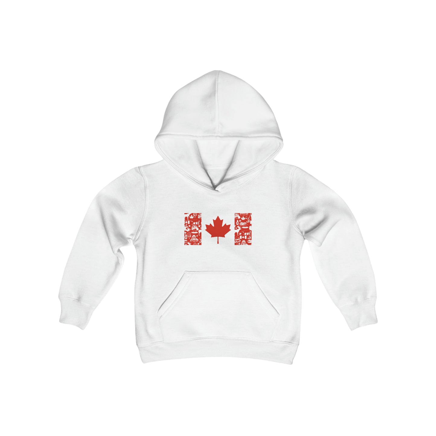 Kids Hoodie - Canadian Symbols Flag