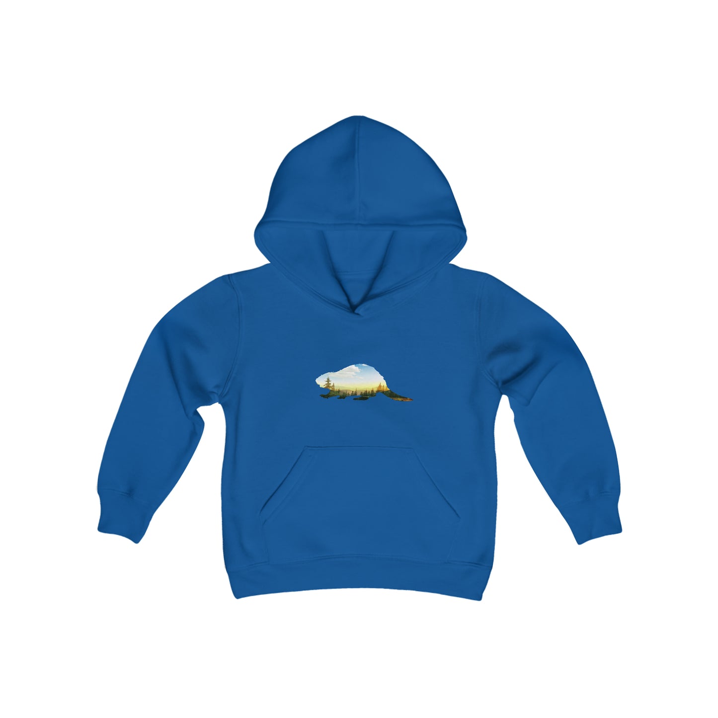 Kids Hoodie - Beaver Wilderness Skyline