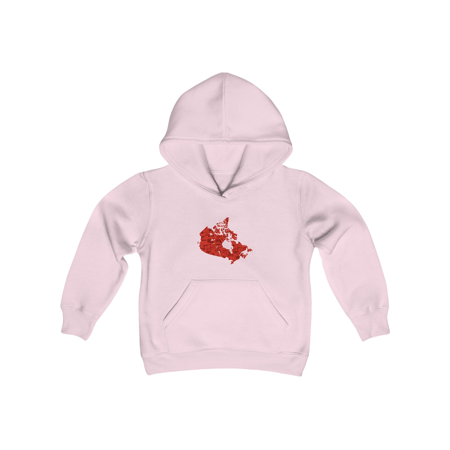 Kids Hoodie - Canadian Things Map