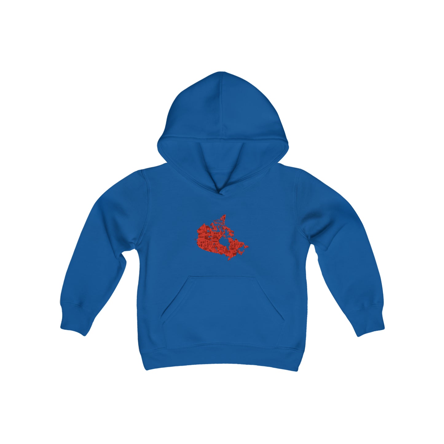 Kids Hoodie - Canadian Things Map