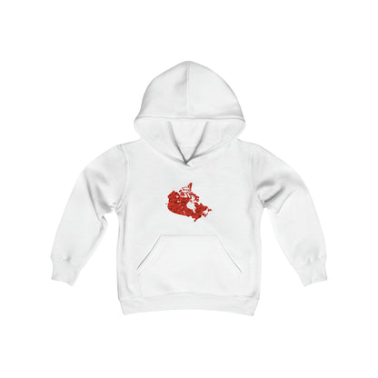 Kids Hoodie - Canadian Things Map