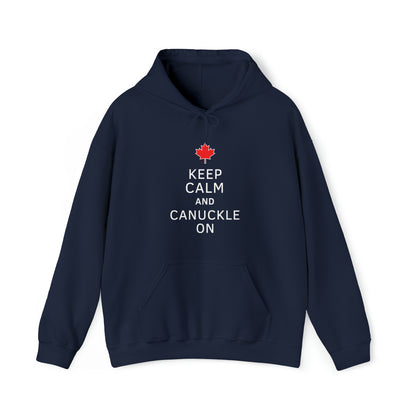 Sweat à capuche unisexe - Keep Calm &amp; Canuckle