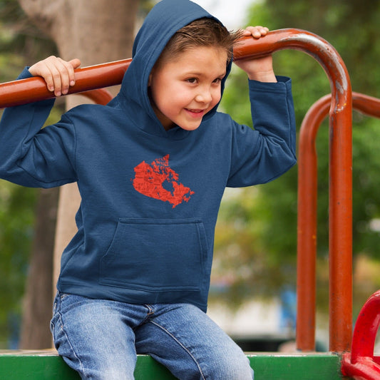 Kids Hoodie - Canadian Things Map