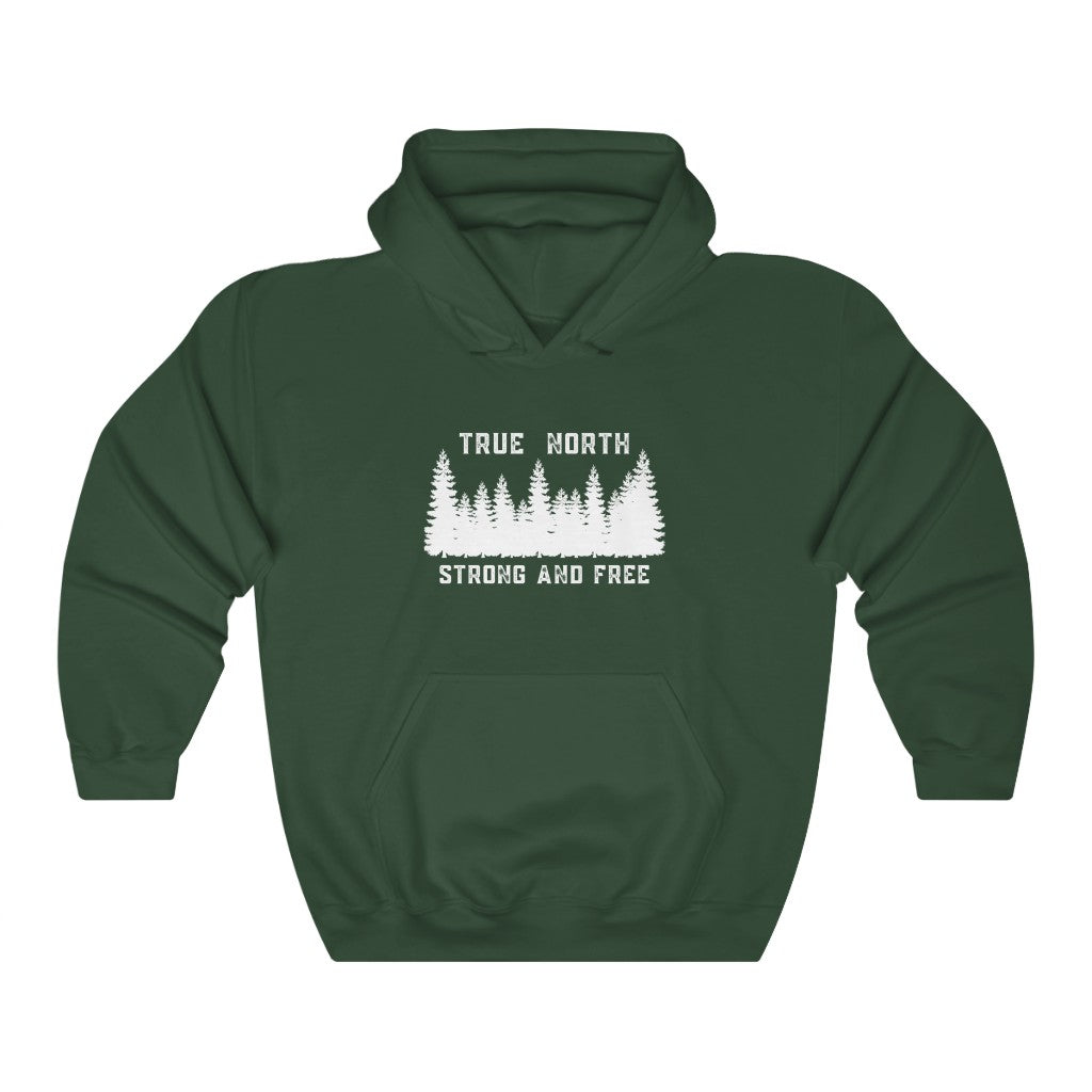 Unisex Hoodie - True North Strong & Free - Oh Canada Shop