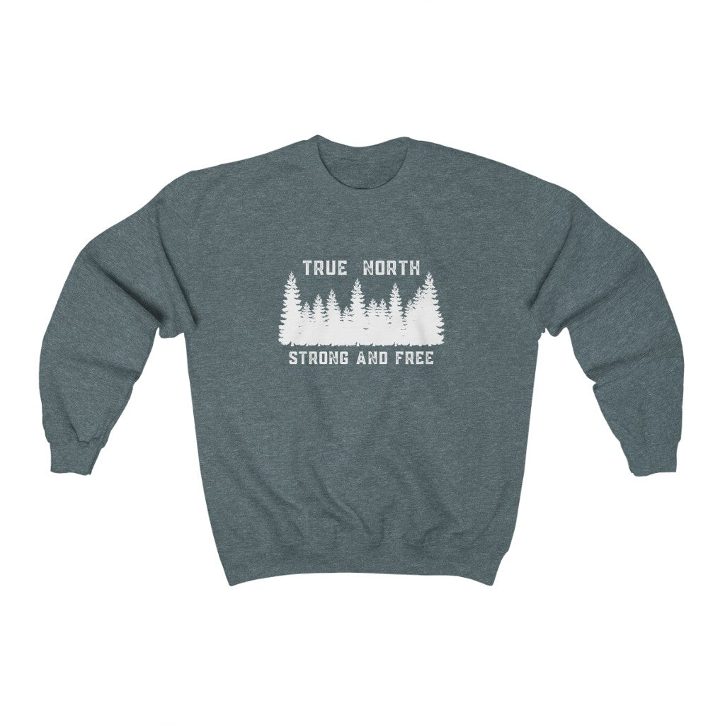 Unisex Crewneck - True North Strong & Free - Oh Canada Shop