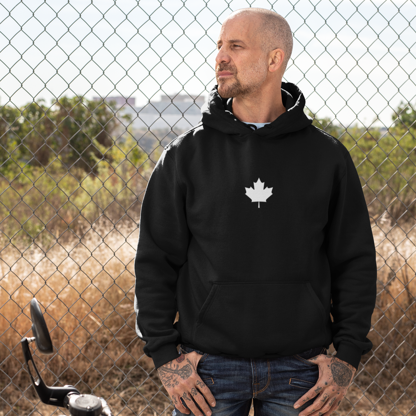 Unisex Hoodie - Centre Maple - Oh Canada Shop